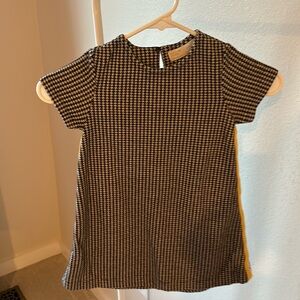 Black, White and Yellow houndstooth Zara Kids dress